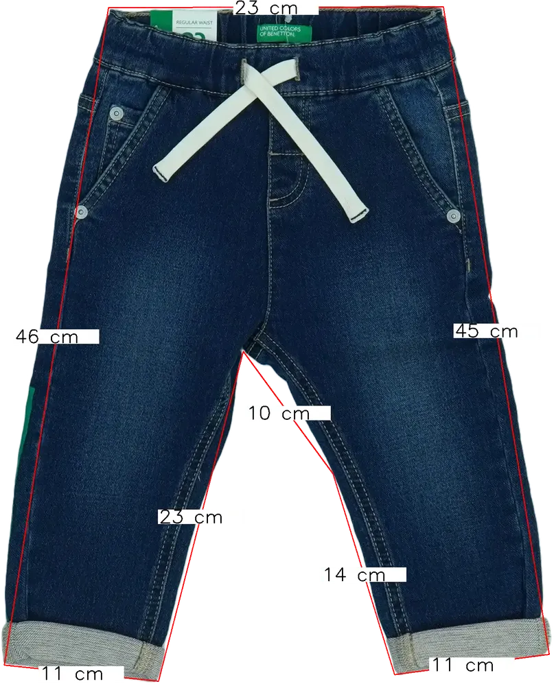 Kék Benetton Farmernadrág EU 86 / UK 12-18 hónap / US 18 hónap