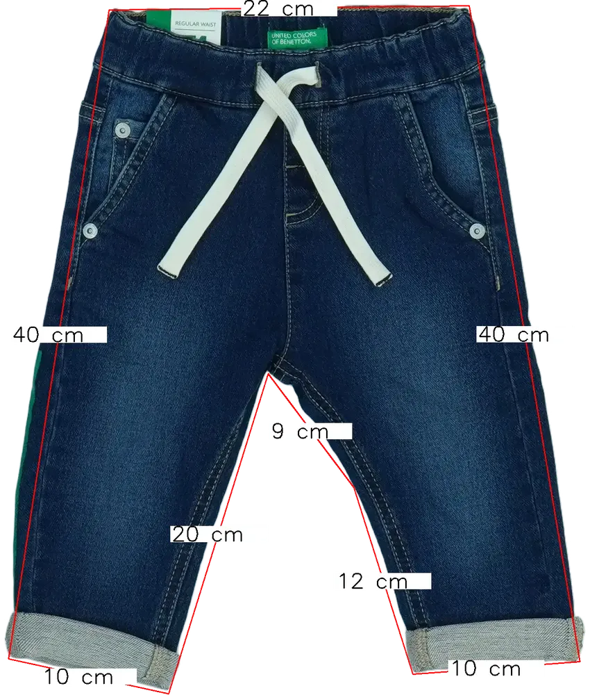 Kék Benetton Farmernadrág EU 80 / UK 9-12 hónap / US 12 hónap