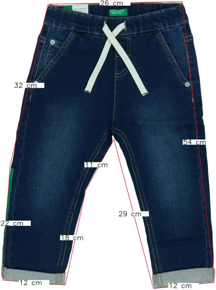 Kék Benetton Farmernadrág EU 98 / UK 3 év / US 3T