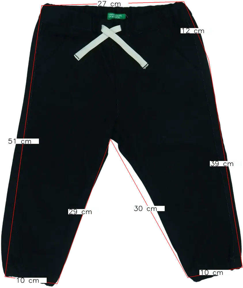 Fekete Benetton Farmernadrág EU 98 / UK 3 év / US 3T