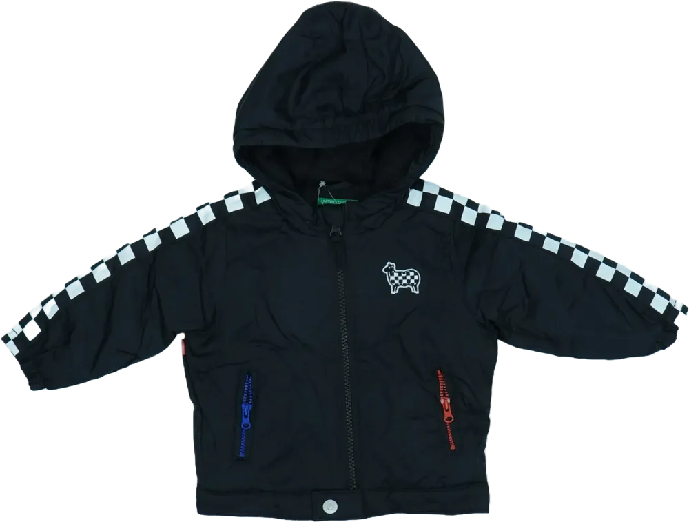 Fekete Benetton Átmeneti kabát EU 68 / UK 3-6 hónap / US 3-6 hónap