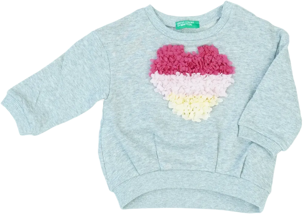 Szürke Benetton Pulóver EU 74 / UK 6-9 hónap / US 6-9 hónap