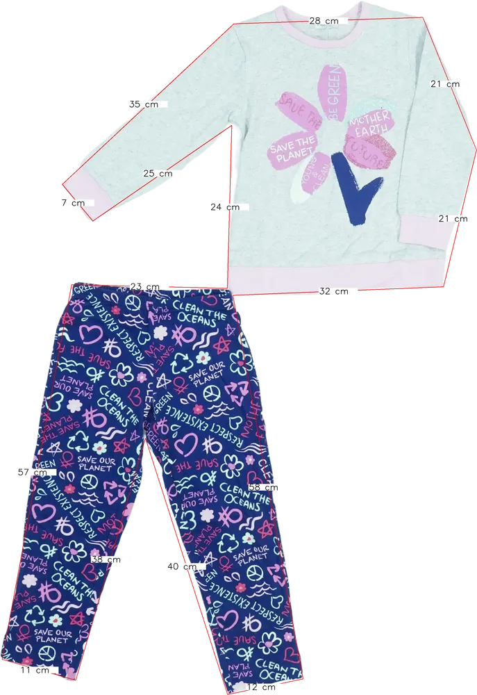 Multicoloured Benetton 2-piece set - Top &amp; Bottom EU 98 / UK 3 years / US 3T
