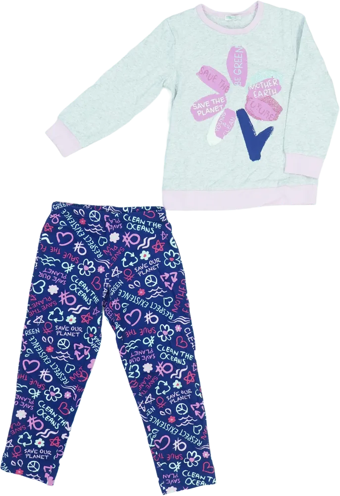 Multicoloured Benetton 2-piece set - Top &amp; Bottom EU 98 / UK 3 years / US 3T