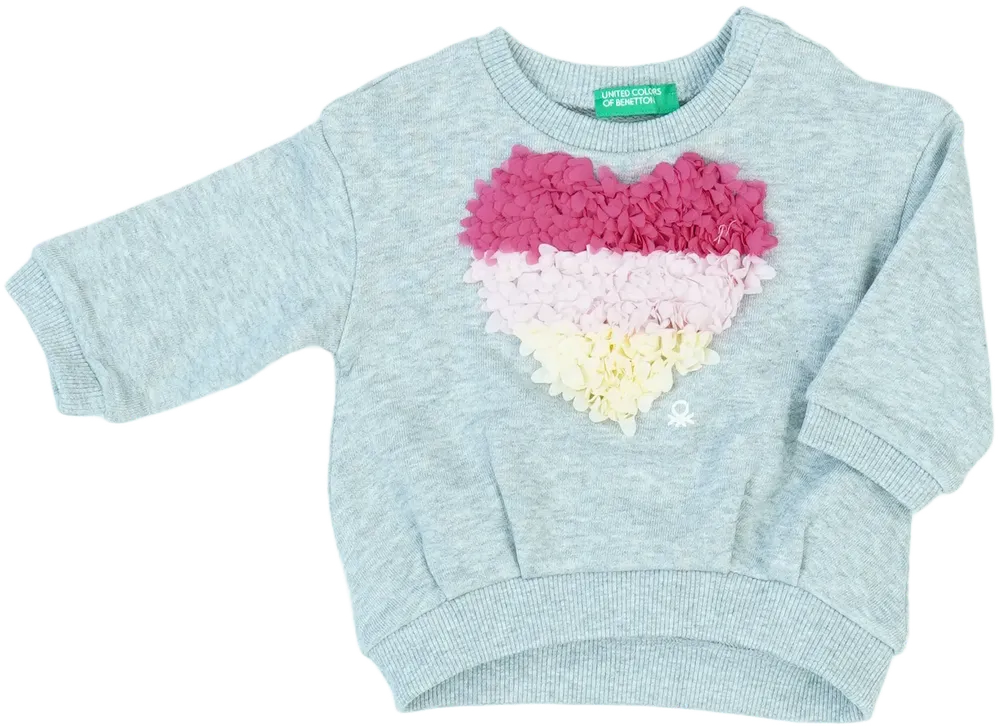 Szürke Benetton Pulóver EU 68 / UK 3-6 hónap / US 3-6 hónap