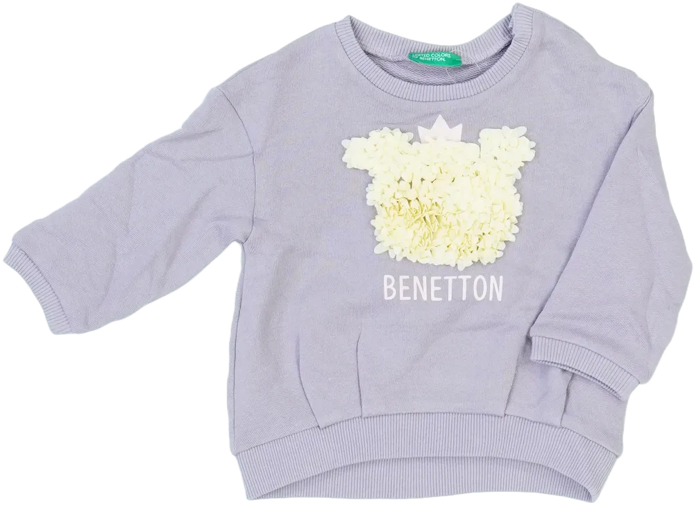 Lila Benetton Pulóver EU 80 / UK 9-12 hónap / US 12 hónap