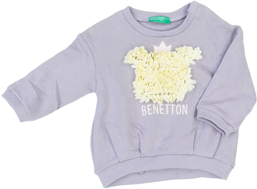 Lila Benetton Pulóver EU 74 / UK 6-9 hónap / US 6-9 hónap