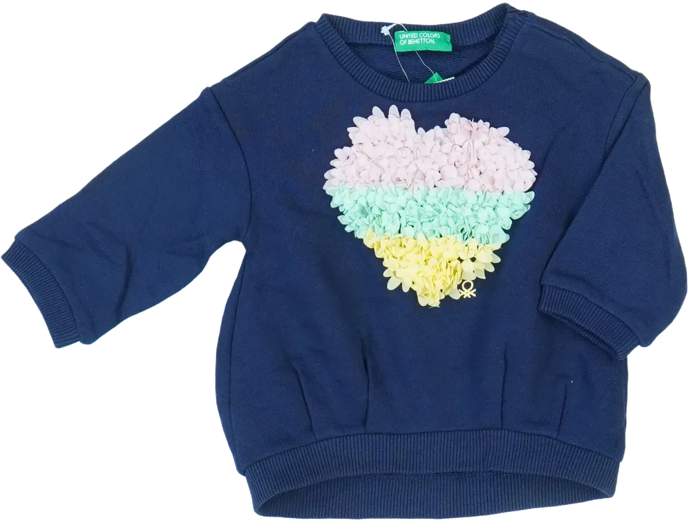 Szürke Benetton Pulóver EU 74 / UK 6-9 hónap / US 6-9 hónap