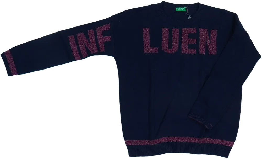 Kék Benetton Kötött pulcsi EU 152 / UK 12 év / US 12 év/L