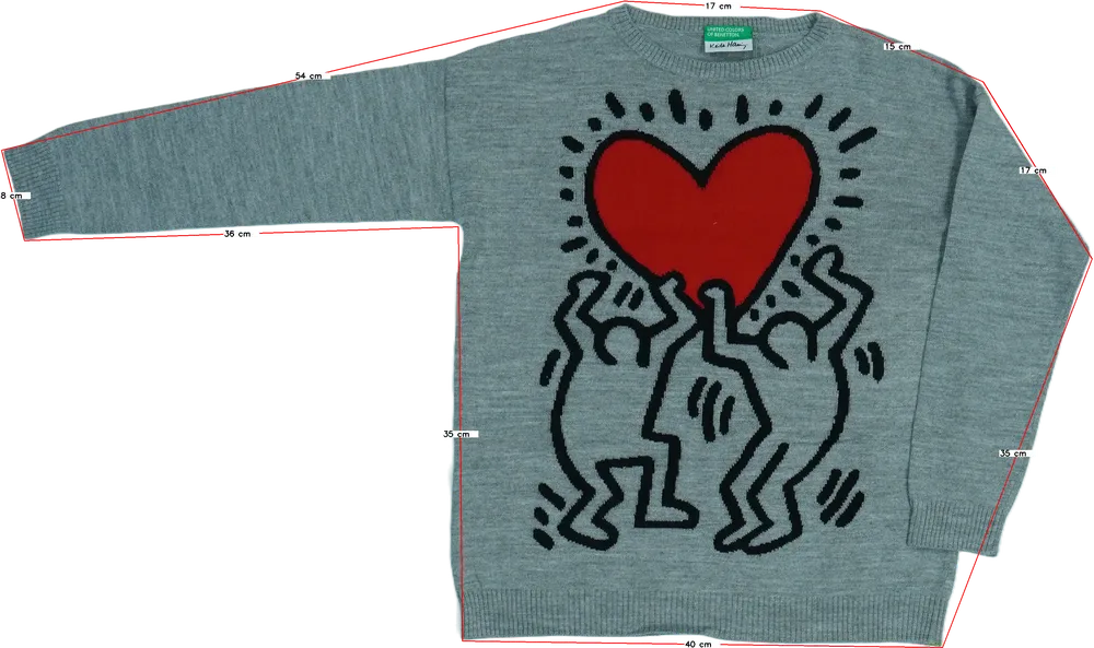 Szürke Benetton Kötött pulcsi EU 140 / UK 10 év / US 10 év/L