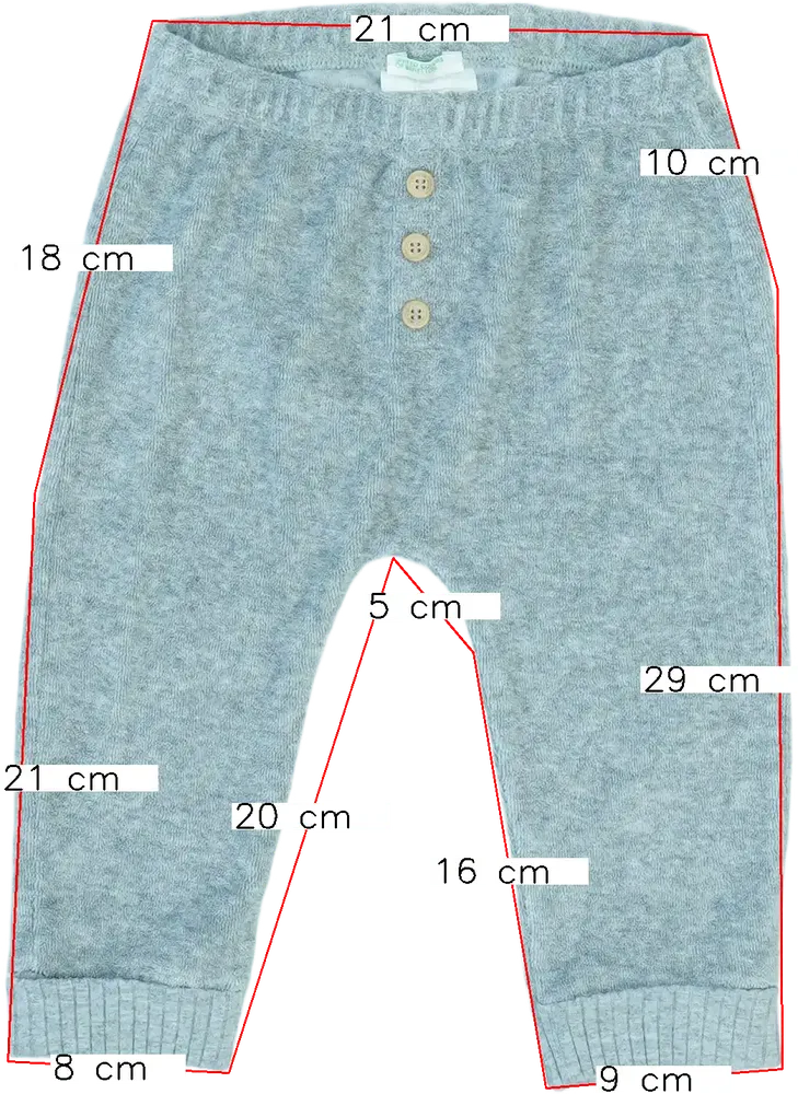 Szürke Benetton Baby nadrág EU 74 / UK 6-9 hónap / US 6-9 hónap
