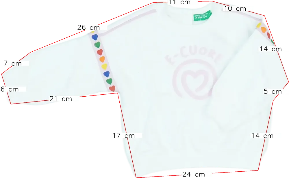 Fehér Benetton Pulóver EU 80 / UK 9-12 hónap / US 12 hónap