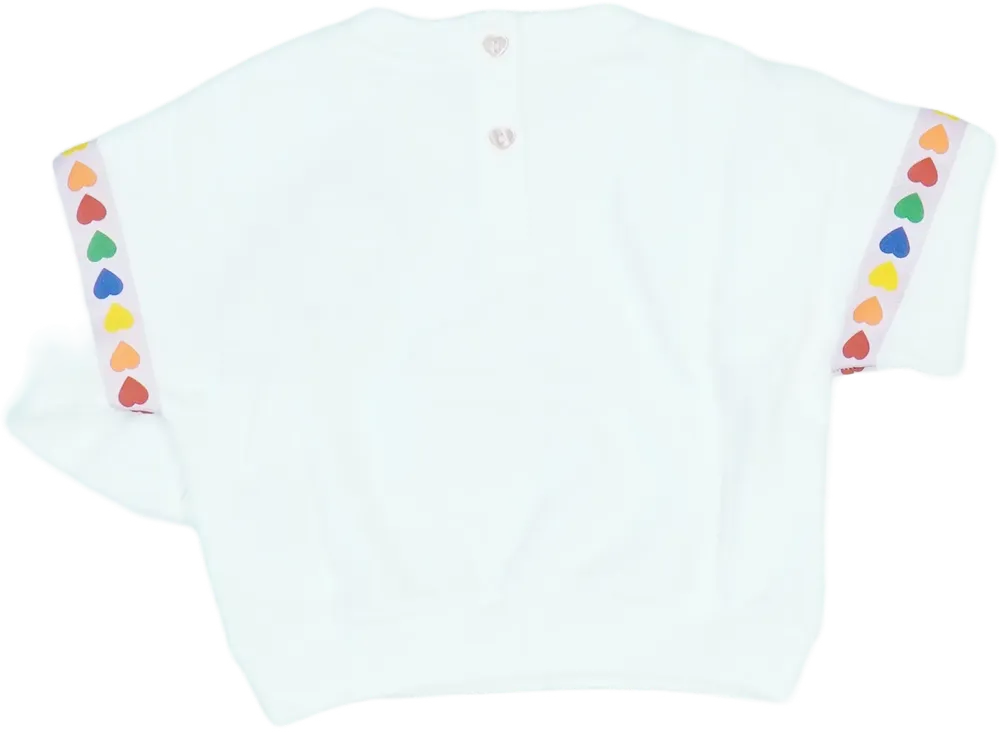 Fehér Benetton Pulóver EU 68 / UK 3-6 hónap / US 3-6 hónap