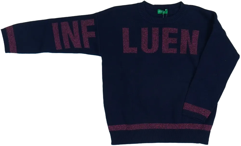 Kék Benetton Kötött pulcsi EU 110 / UK 5 év / US 5 év/XS