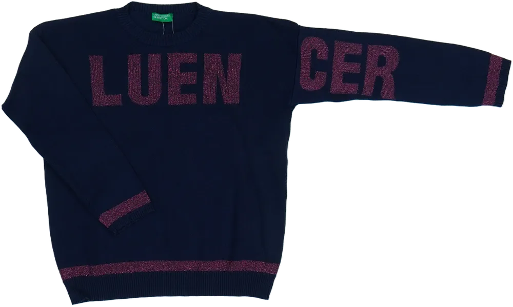 Kék Benetton Kötött pulcsi EU 128 / UK 8 év / US 8 év/M