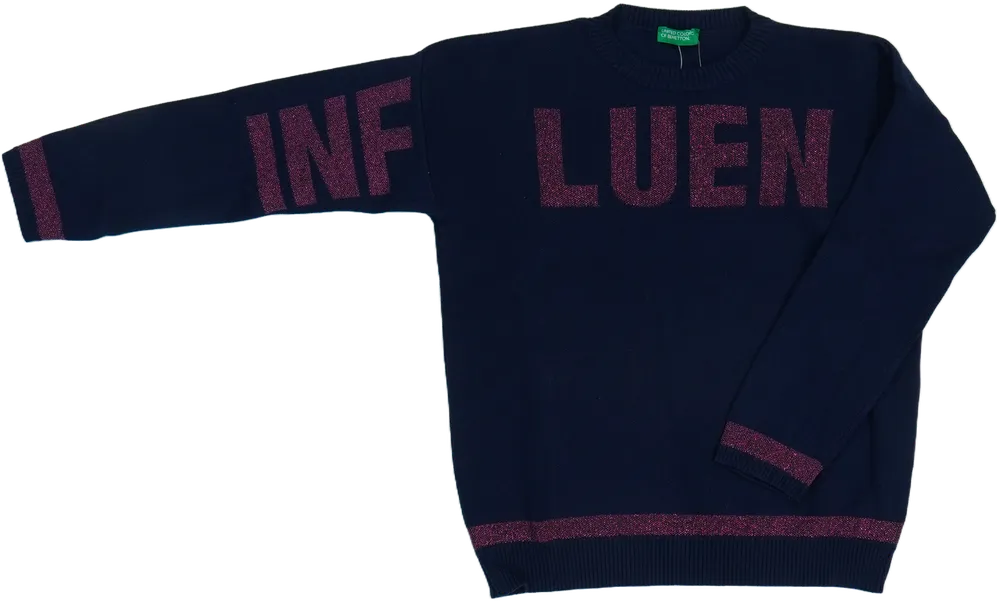 Kék Benetton Kötött pulcsi EU 128 / UK 8 év / US 8 év/M