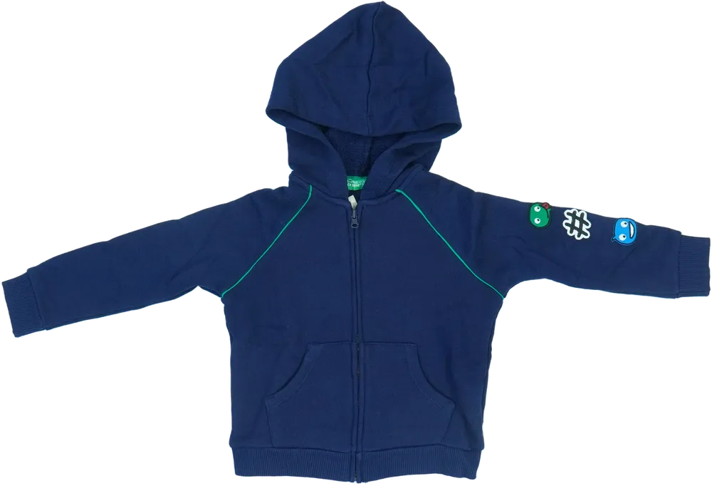 Kék Benetton Kapucnis pulóver EU 92 / UK 2 év / US 2T