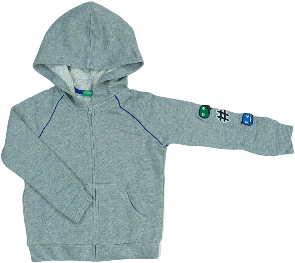 Szürke Benetton Kapucnis pulóver EU 104 / UK 4 év / US 4T/XS