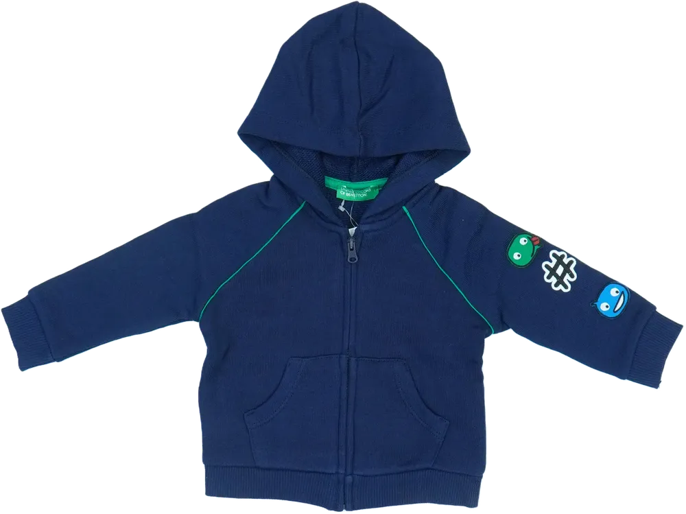 Kék Benetton Kapucnis pulóver EU 68 / UK 3-6 hónap / US 3-6 hónap
