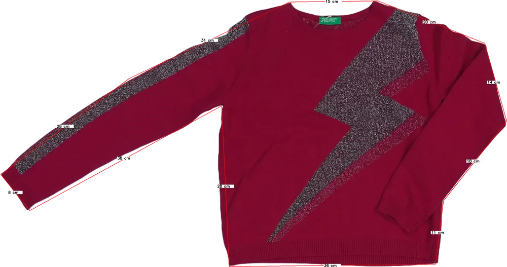 Rózsaszín Benetton Kötött pulcsi EU 134 / UK 9 év / US 9 év/L