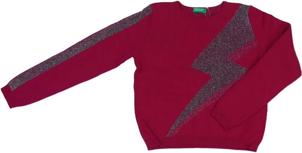 Rózsaszín Benetton Kötött pulcsi EU 128 / UK 8 év / US 8 év/M