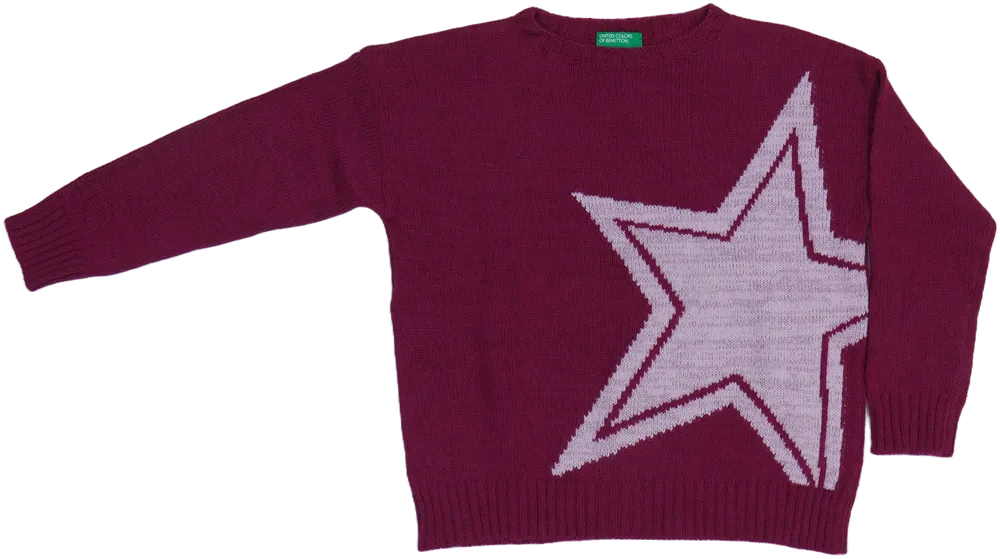 Rózsaszín Benetton Kötött pulcsi EU 122 / UK 7 év / US 7 év/M