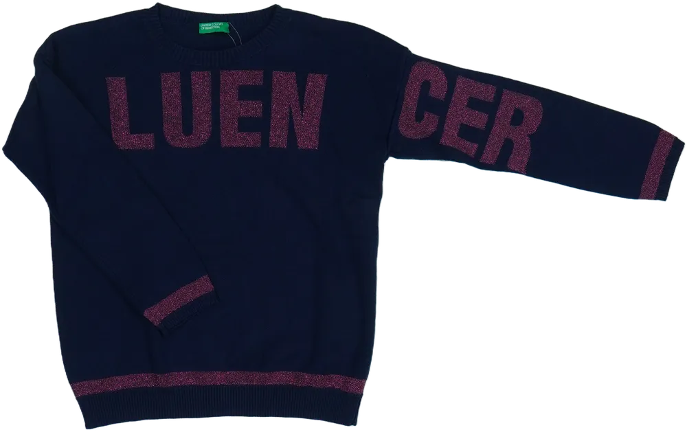 Kék Benetton Kötött pulcsi EU 134 / UK 9 év / US 9 év/L