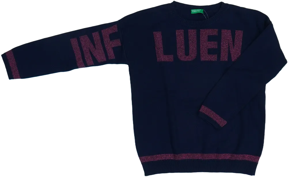 Kék Benetton Kötött pulcsi EU 134 / UK 9 év / US 9 év/L