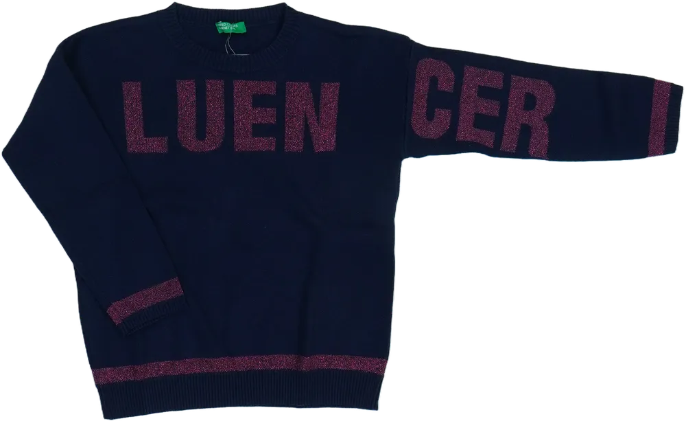 Kék Benetton Kötött pulcsi EU 122 / UK 7 év / US 7 év/M