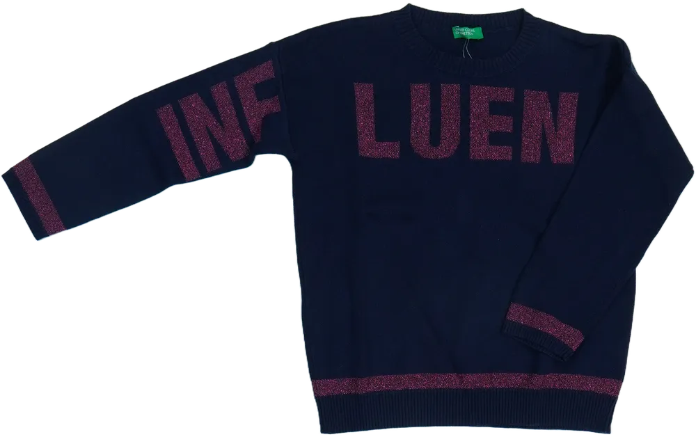 Kék Benetton Kötött pulcsi EU 122 / UK 7 év / US 7 év/M