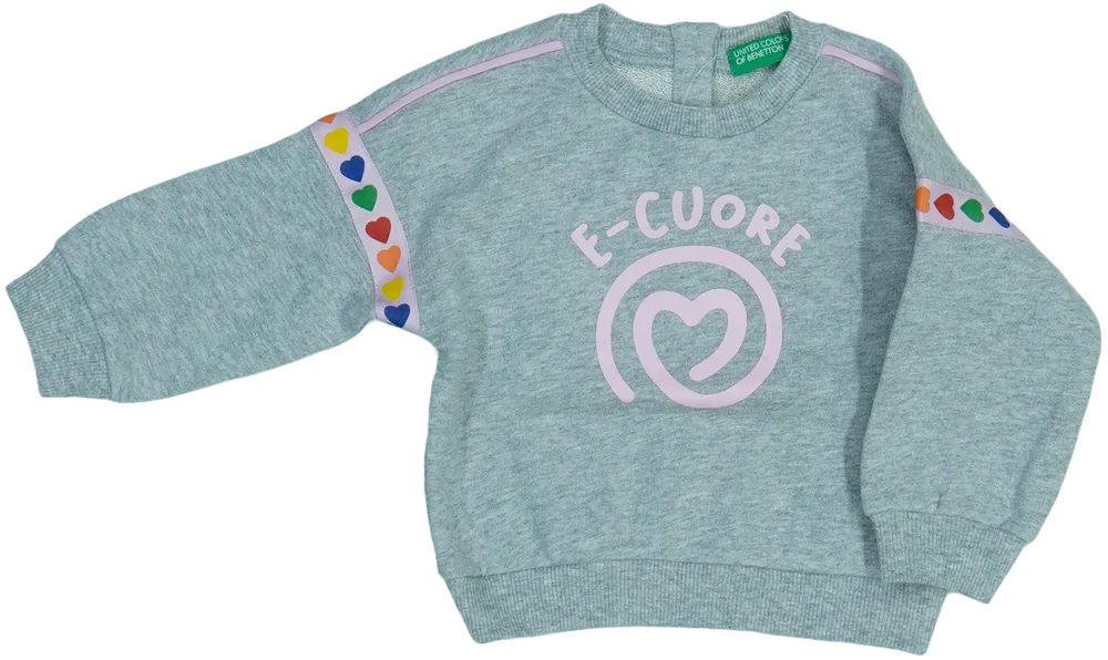 Szürke Benetton Pulóver EU 68 / UK 3-6 hónap / US 3-6 hónap