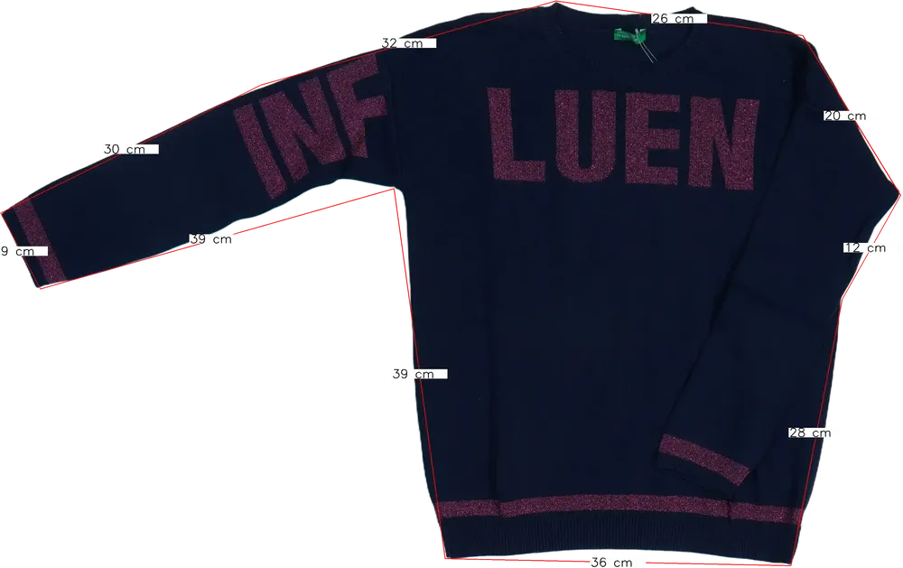 Kék Benetton Kötött pulcsi EU 152 / UK 12 év / US 12 év/L