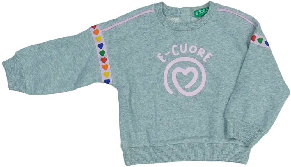 Szürke Benetton Pulóver EU 80 / UK 9-12 hónap / US 12 hónap