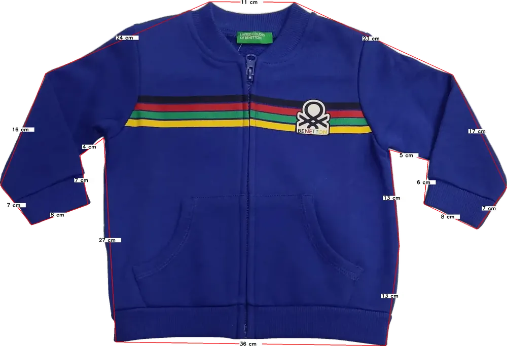 Kék Benetton Pulóver EU 62 / UK 0-3 hónap / US 0-3 hónap