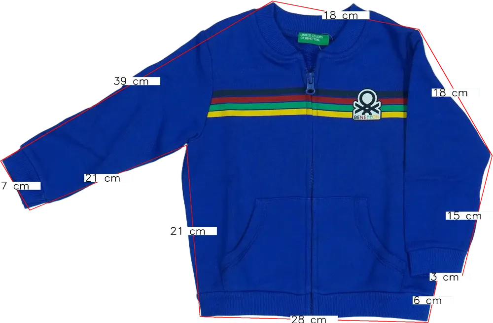 Kék Benetton Pulóver EU 92 / UK 2 év / US 2T