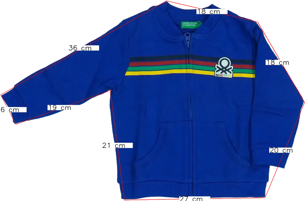 Kék Benetton Pulóver EU 86 / UK 12-18 hónap / US 18 hónap