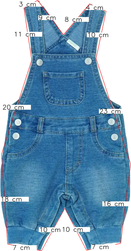 Kék Benetton Kantáros hosszú / rövidnadrág EU 56 / UK Újszülött / US Újszülött