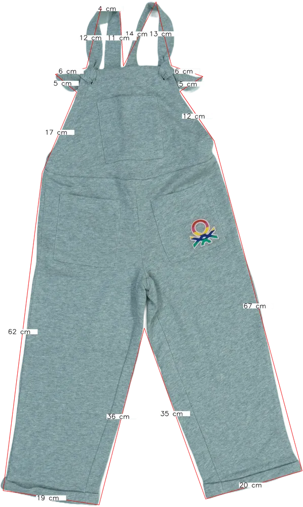 Szürke Benetton Kantáros hosszú / rövidnadrág EU 122 / UK 7 év / US 7 év/M