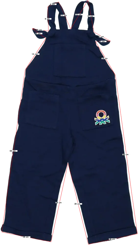 Kék Benetton Kantáros hosszú / rövidnadrág EU 110 / UK 5 év / US 5 év/XS