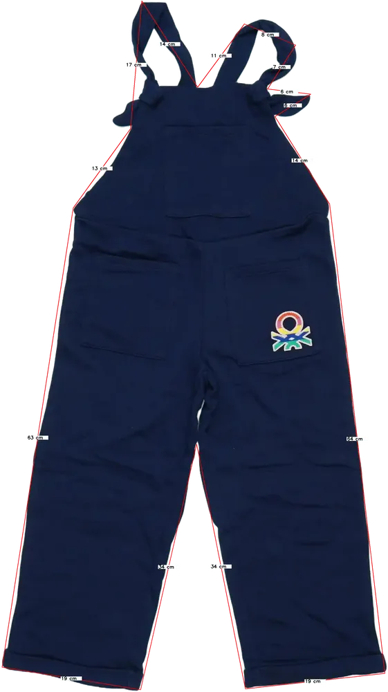 Kék Benetton Kantáros hosszú / rövidnadrág EU 122 / UK 7 év / US 7 év/M