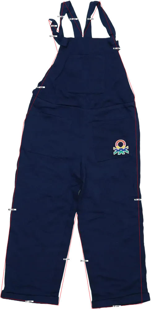 Kék Benetton Kantáros hosszú / rövidnadrág EU 134 / UK 9 év / US 9 év/L