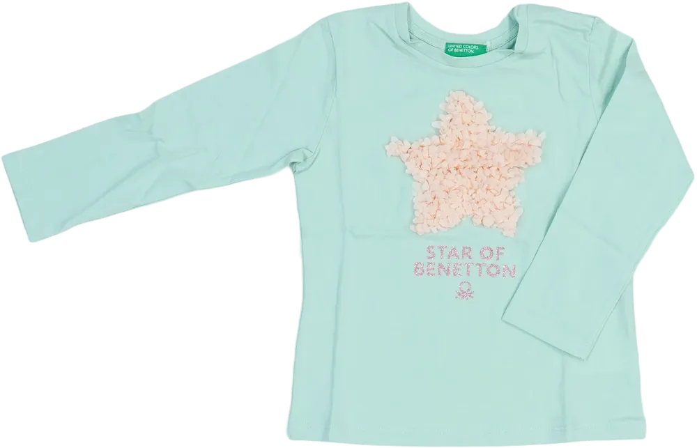 Zöld Benetton Hosszú ujjú felső EU 98 / UK 3 év / US 3T