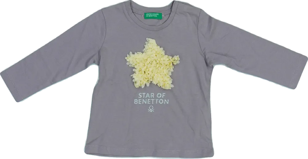 Lila Benetton Hosszú ujjú felső EU 80 / UK 9-12 hónap / US 12 hónap