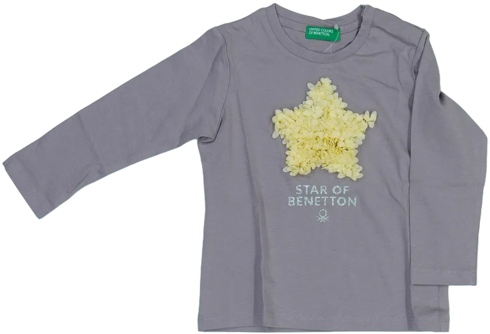 Lila Benetton Hosszú ujjú felső EU 86 / UK 12-18 hónap / US 18 hónap