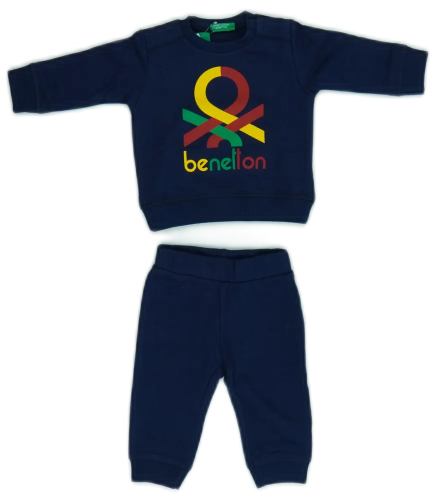Blue Benetton 2-piece set - Top &amp; Bottom EU 62 / UK 0-3 months / US 0-3 months