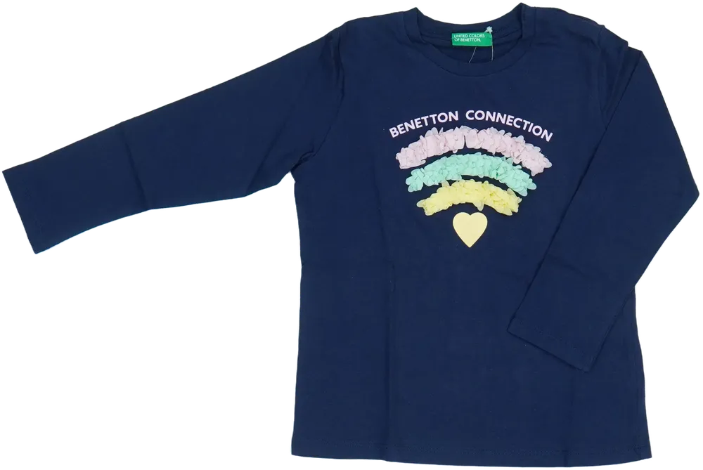 Kék Benetton Hosszú ujjú felső EU 104 / UK 4 év / US 4T/XS