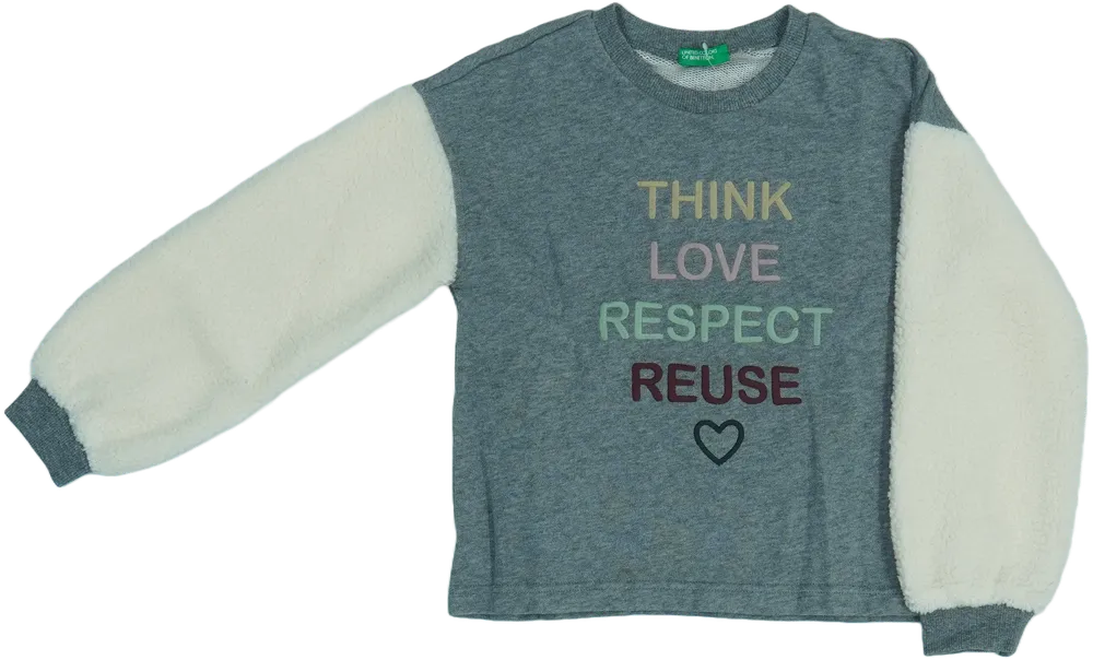 Szürke Benetton Pulóver EU 128 / UK 8 év / US 8 év/M