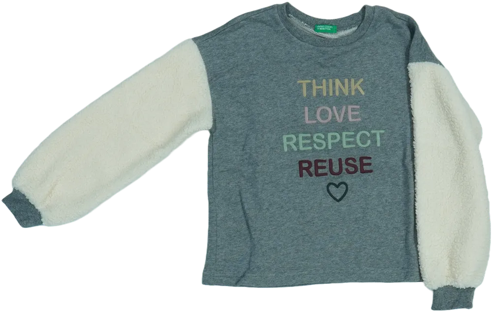 Szürke Benetton Pulóver EU 134 / UK 9 év / US 9 év/L