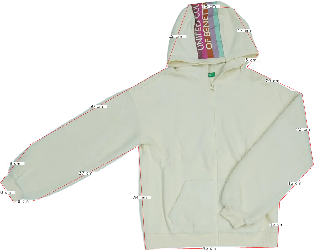 Barna Benetton Kapucnis pulóver EU 164 / UK 14 év / US 14 év/XL