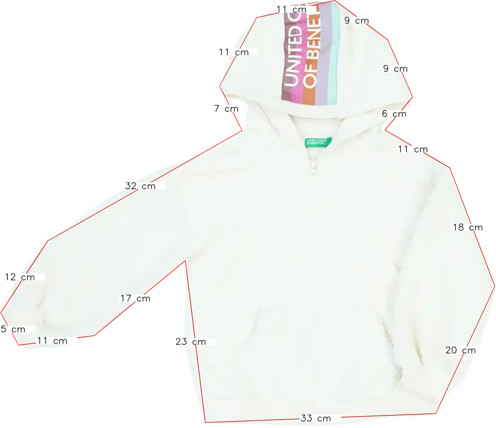 Barna Benetton Kapucnis pulóver EU 110 / UK 5 év / US 5 év/XS